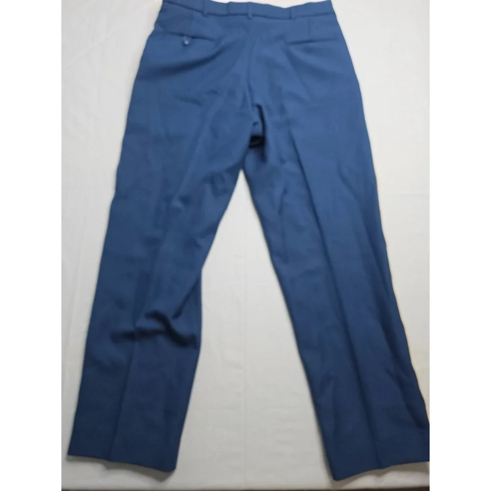 Marlow White NCO Army Uniform Dress Pants Men 38R Blue Stripe High-Rise Military